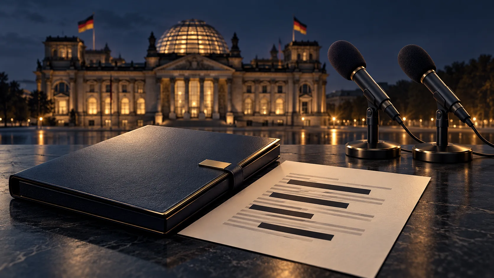 KI-generierte Symbolillustration zum Thema: Der Eralp-Streit: Warum vertrauliche Notizen zur politischen Frage werden